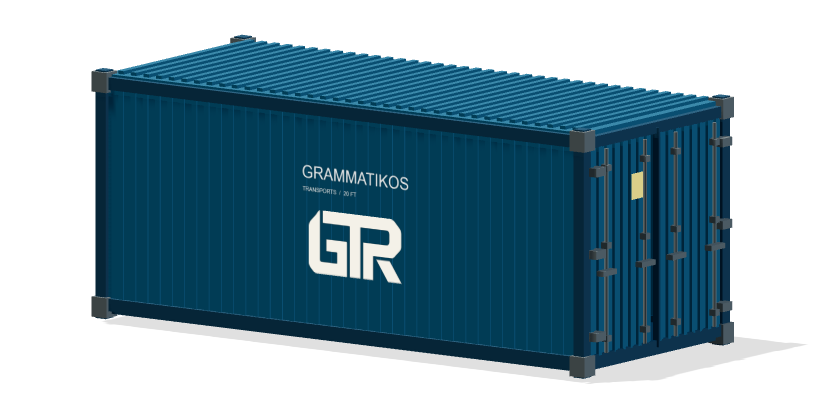 Container με το λογότυπο GTR — Grammatikos Transports
